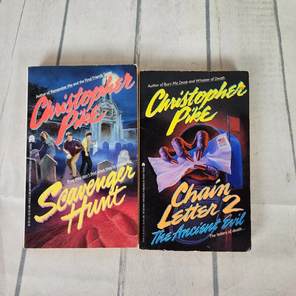 Vintage 80s 90s Christopher Pike Horror Paperback Novels Teen Fiction Set of 2